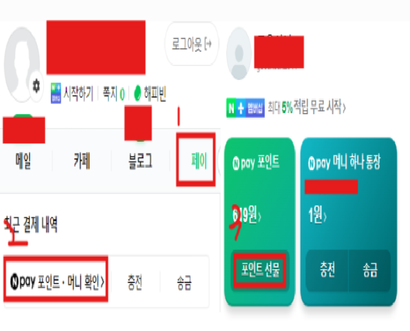 1. 네이버페이 포인트 선물 하는 법